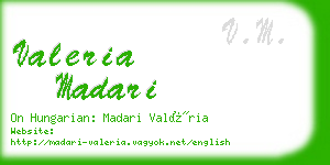 valeria madari business card